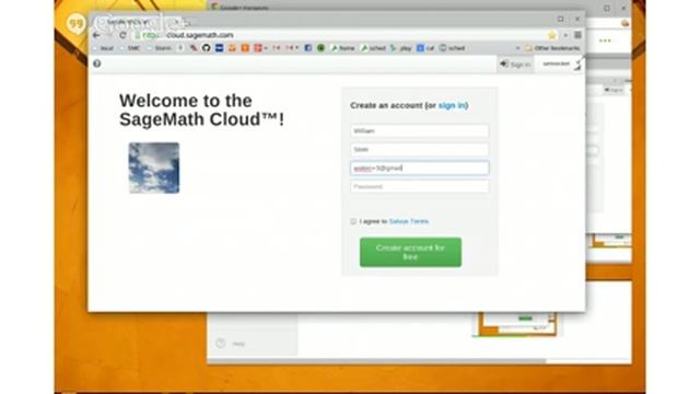 cloud.sagemath help -- creating an account смотреть онлайн