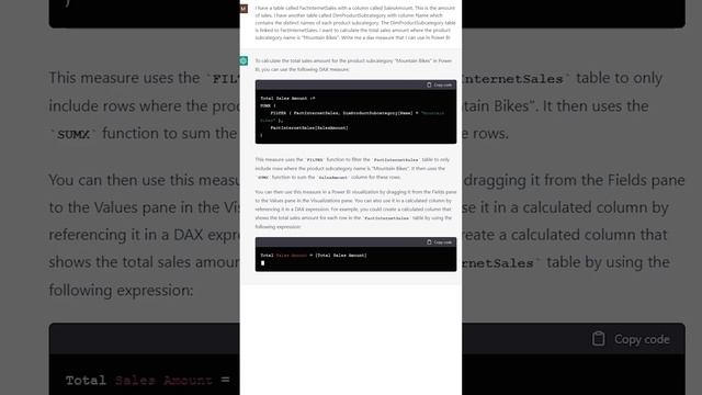 Power BI Pro vs ChatGPT: Can AI Provide DAX Code for a Filtered Total Calculation? смотреть онлайн