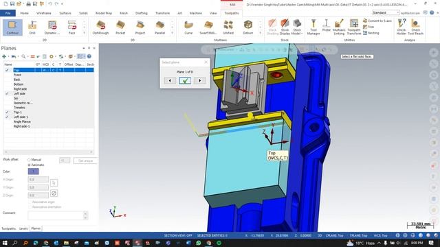 Index Milling || Mastercam Multiaxis Programming || How to create new plane in Index Milling смотреть онлайн