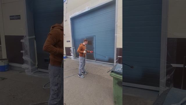 безвоздушная покраска фасада смотреть онлайн