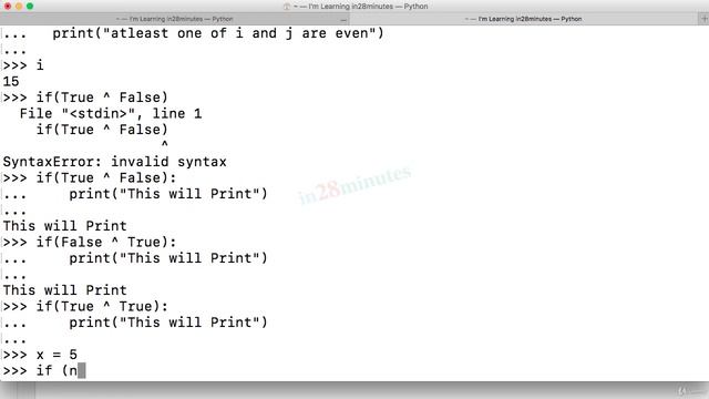 (Learn Programming With Python) 48-Step 08-Logical Operators-and or not-Puzzles смотреть онлайн