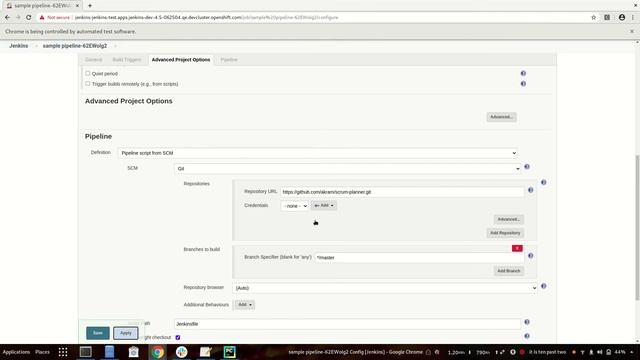Automating a nodejs12 application build on openshift 4.5 cluster using redhat jenkins operator. смотреть онлайн
