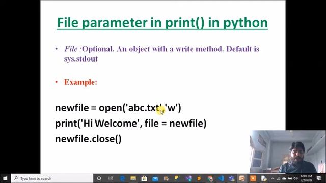 print() In Python Part-3|file parameter in print()|Default Value of file, i.e file=sys.stdout is ? смотреть онлайн