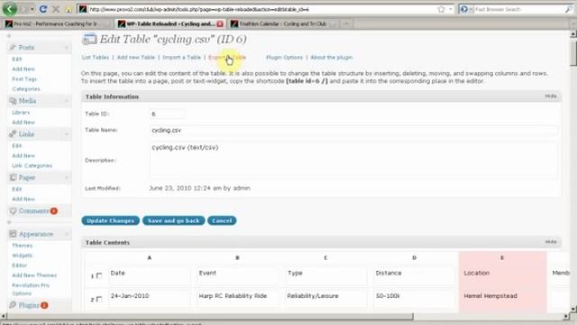 Exporting WP-Tables Reloaded смотреть онлайн