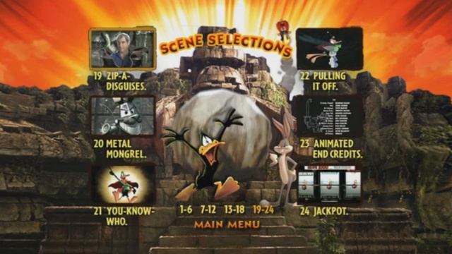 Looney Tunes Back In Action (2003, 04) DvD Menu Walkthrough