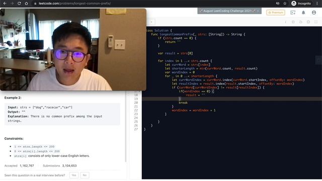 15 min Swift coding challenge - Longest Common Prefix смотреть онлайн