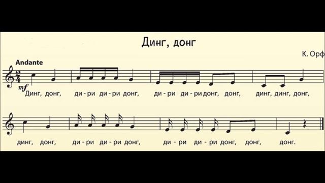Ding Dong - Carl Orff - Guitar - notes смотреть онлайн