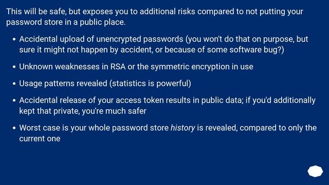 Is it safe to store (encrypted) passwords on GitHub? смотреть онлайн