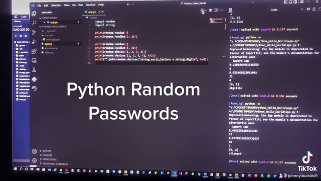 Python random password! смотреть онлайн