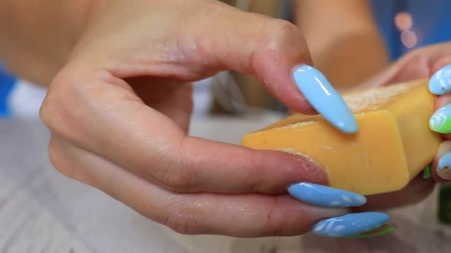ASMR Soap Scratching Tapping | Long Nails Dry SOAP cutting | АСМР Мыло смотреть онлайн