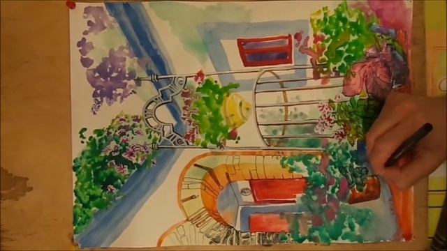 цветы рисую акварелью смотреть онлайн
