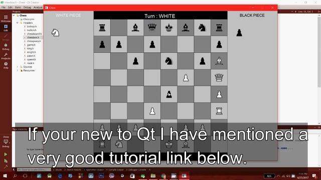 Chess made using Qt C++ смотреть онлайн