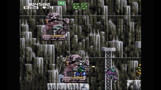 Super Nintendo (Snes) 16-bit Gunforce Battle Fire Engulfed Terror Island Mission 3