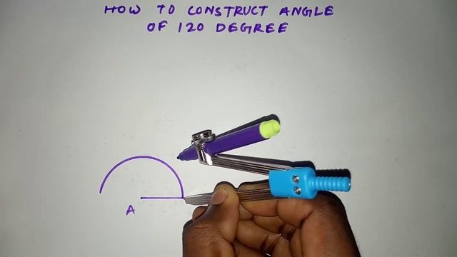How to construct 120 degree angle with compass.... смотреть онлайн