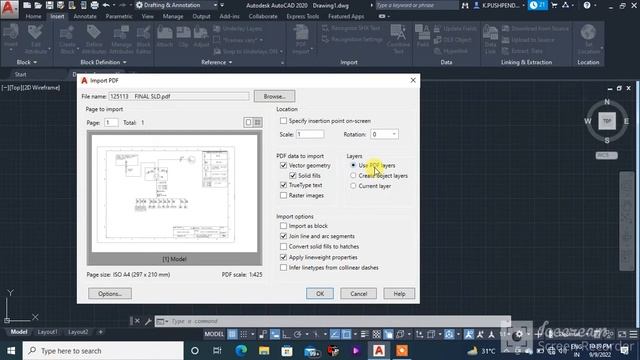 how to import pdf in autocad | how to convert pdf file to autocad dwg | PDF Import in autocad смотреть онлайн