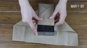 Как упаковать подарок / Упаковка телефона в крафт бумагу / Mary F DIY