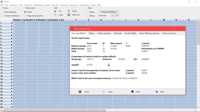 PAST Lesson 2: Student's t-test and Analysis of Variance in PAleontological STatistics смотреть онлайн