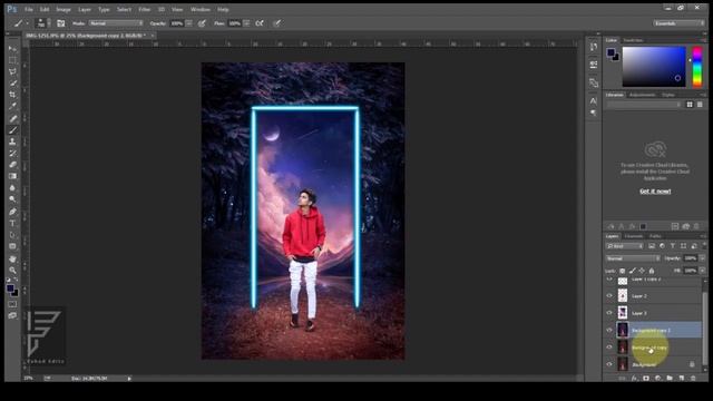 Creative Neon Editing Ft Prateek pardeshi Photoshop CC Tutorial | Photo Editing Photoshop смотреть онлайн