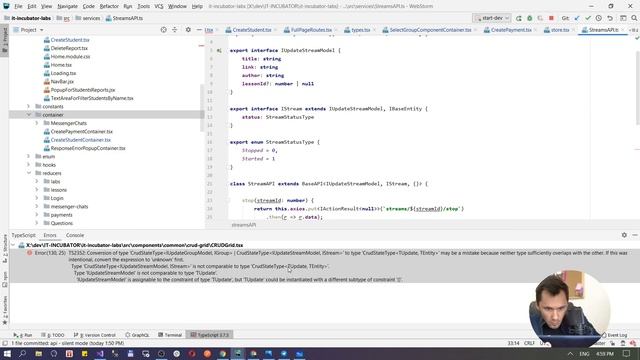 11 - React + TypeScript \ Middle+ \ CRM \ Base Crud Grid \ Reducer creator смотреть онлайн