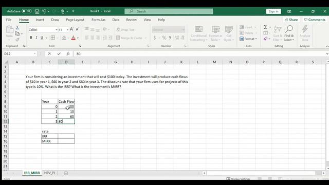 IRR & MIRR Using Excel смотреть онлайн