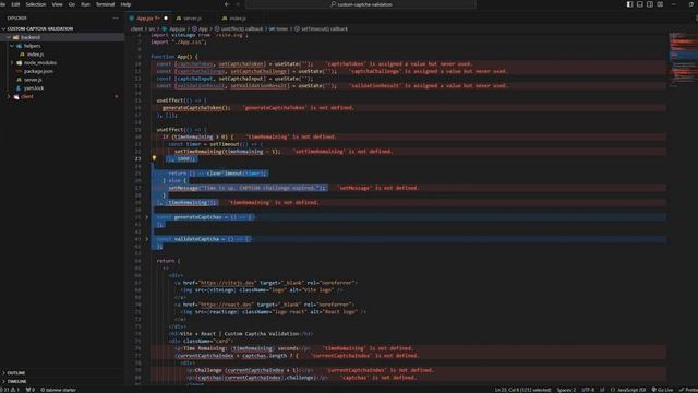 Custom Captcha Validation | React & NodeJs смотреть онлайн