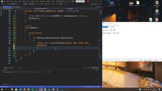 Code your first D.I.Y Color Based Aimbot! in c# смотреть онлайн