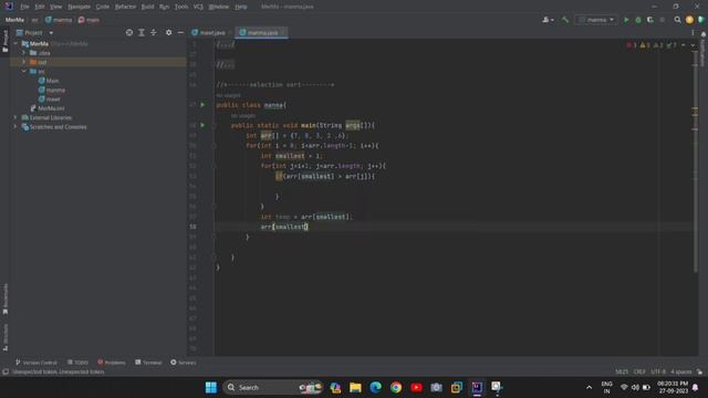 Code - #5 | Selection Sort Tutorial in Java | @Techie_Neo смотреть онлайн