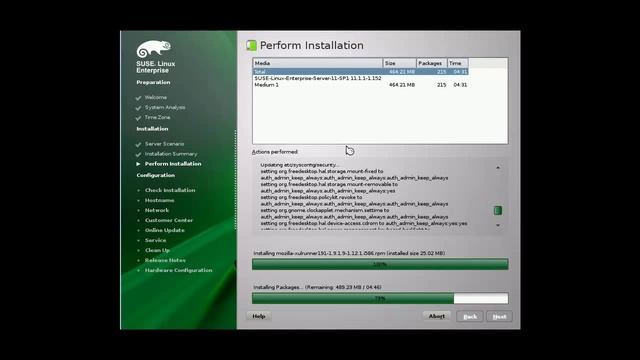 SUSE Linux Server Edition(SP1) 11 Installation Video(32 Bit) смотреть онлайн