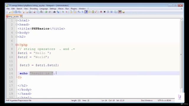 String in PHP | PHP for Absolute Beginner | PHP Programming Language | PHP Full Course Tutorial | смотреть онлайн