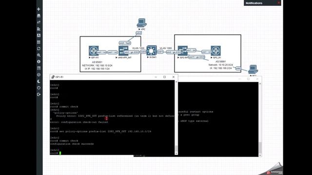 JUNOS BGP(eve-ng) смотреть онлайн