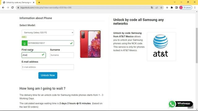 Como Liberar Samsung Galaxy S20 FE por codigo imei, rapido y seguro, bigunlock.com смотреть онлайн