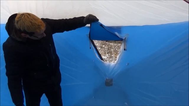 Зимняя палатка куб Woodland Ice Fish Double двухслойная