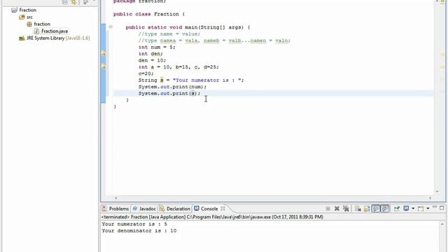 Java Tutorial - 2 - Creating and printing data смотреть онлайн