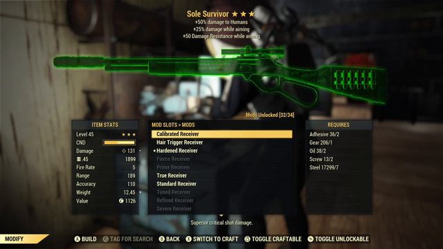 The Sole Survivor weapon: Fallout 76 смотреть онлайн