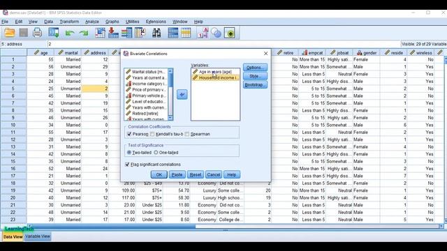 Calculate Correlation Coefficient in SPSS смотреть онлайн