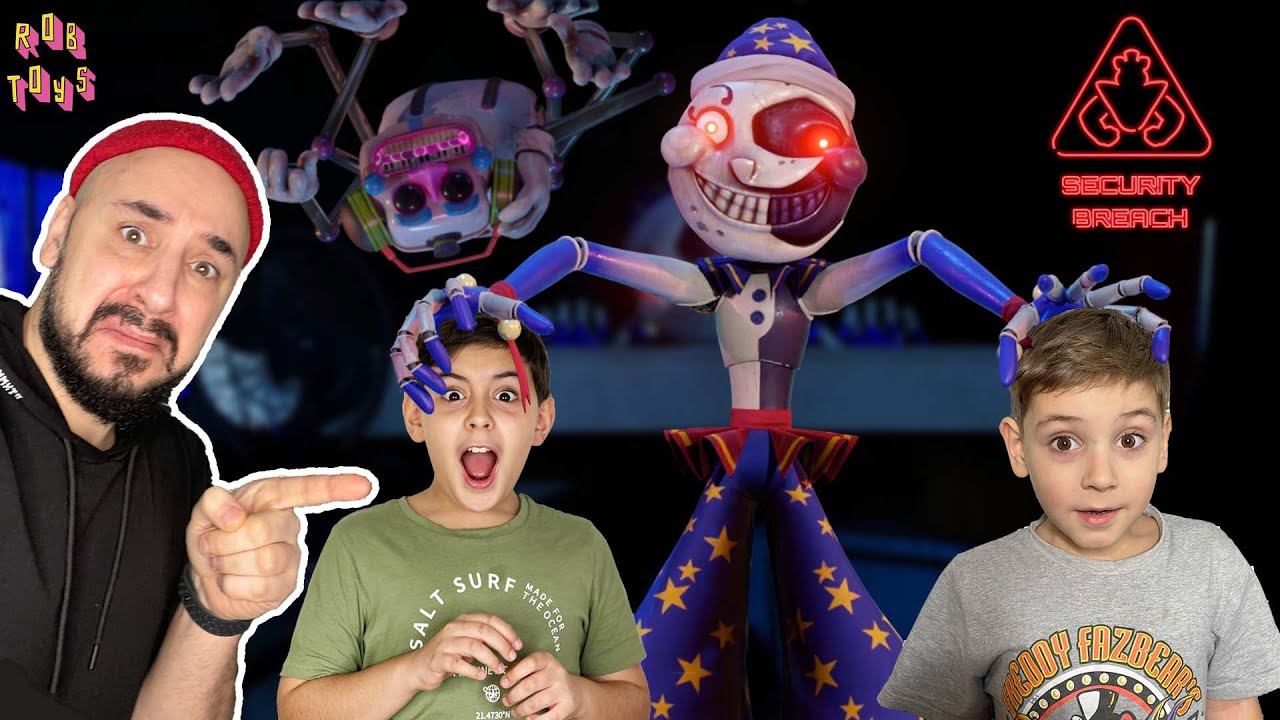АНИМАТРОНИК ЛУНА СХВАТИЛ ЭРИКА И ЯРИКА? ПАПА РОБ СБЕГАЕТ ОТ DJ MUSIC MAN В FNAF SECURITY BREACH! смотреть онлайн