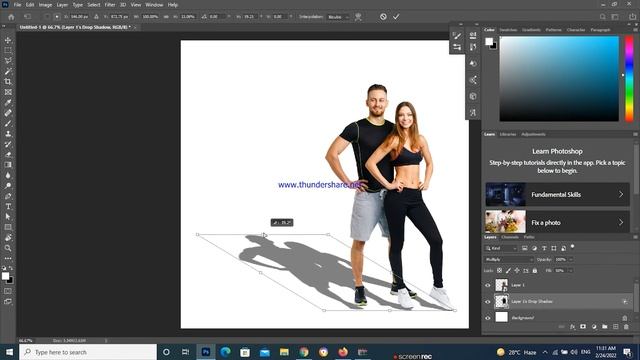 Drop Shadow Tutorial In Adobe Photoshop || Adobe Photoshop || смотреть онлайн