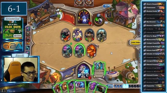 [Hearthstone] Whispers of the Old Gods Arena #8 Mage Part 3: How to RNG Like a Pro смотреть онлайн