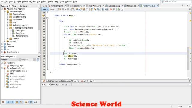 Socket Programming Single Server Multiple Client Program | In Java Tutorial смотреть онлайн