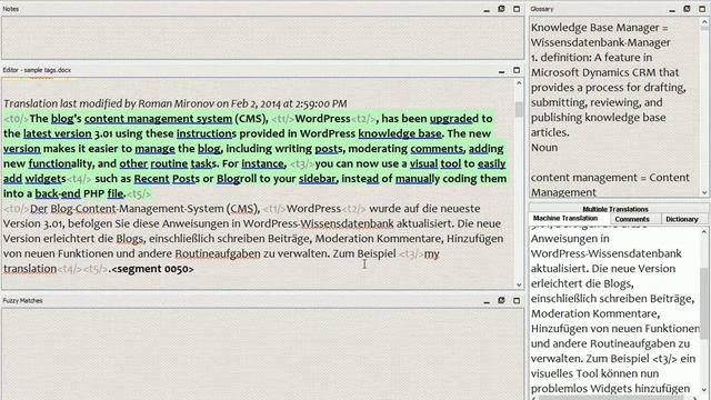 OmegaT 3.0.8_3 Review: Inserting Tag Pairs and Create Project Shortcut смотреть онлайн