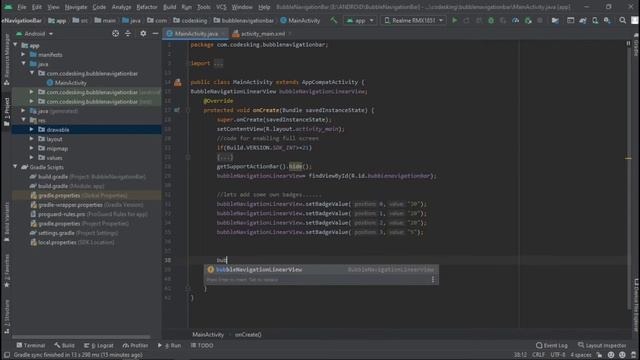 Bubble bottom navigation bar in android in java||Elegant bottom bar in Android-#26 смотреть онлайн