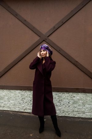 Палантин шерстяной набивной "10243", вид 15