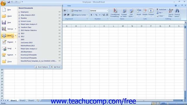 Excel 2007 Tutorial Using Print Preview-2007 Only Microsoft Training Lesson 10.2 смотреть онлайн