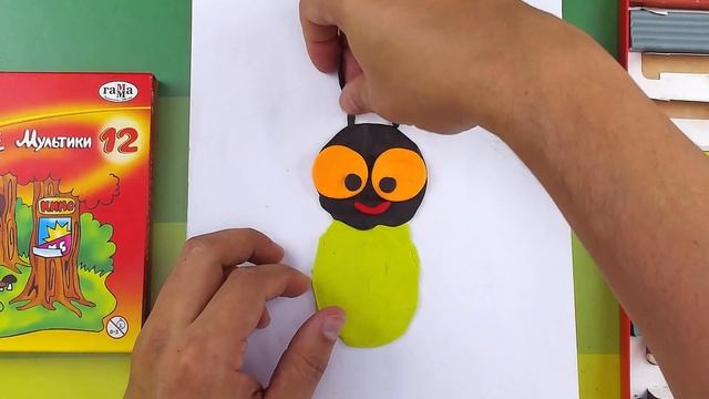 Лепим ПЧЕЛКУ из пластилина - урок рисования