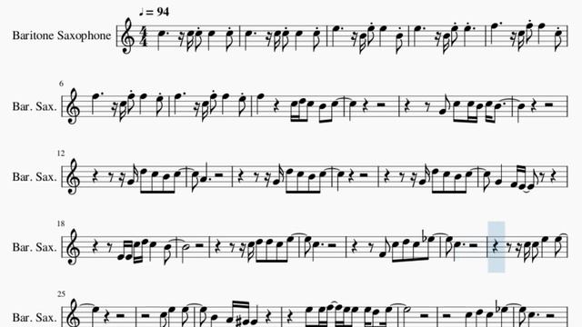 Baritone Sax Sheet Music: How to play Creep by Radiohead смотреть онлайн
