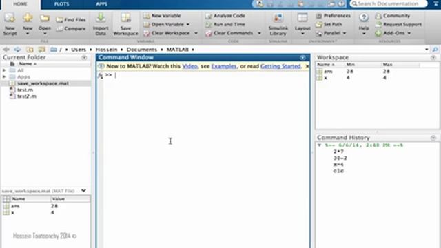 003 Matlab workspace (Saving Workspace) смотреть онлайн