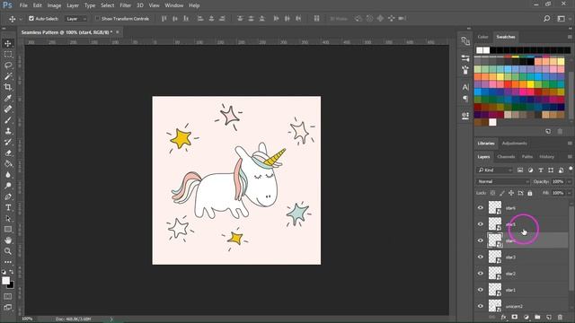 How to make a seamless pattern in Photoshop смотреть онлайн
