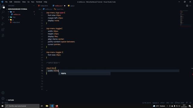 CREANDO EL MENÚ DE UN DASHBOARD EN 15 MINUTOS CON HTML CSS Y JAVASCRIPT NATIVO смотреть онлайн