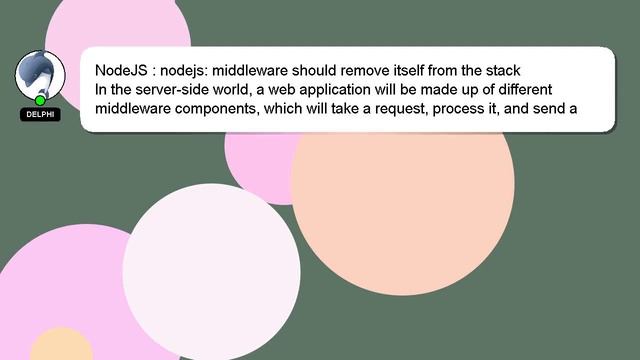 NodeJS : nodejs: middleware should remove itself from the stack смотреть онлайн