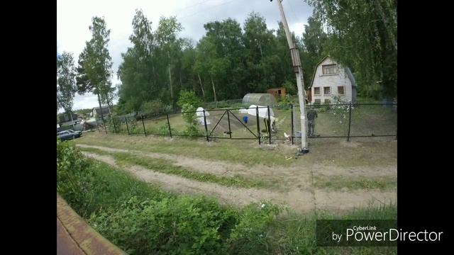 Установка забора из сетки рабица на каркасе. Рязань смотреть онлайн